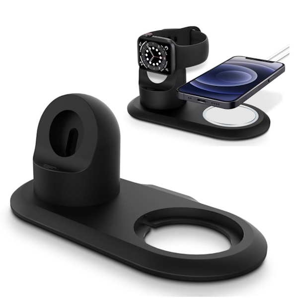 MagSafe Charger silikonilatausasema - Musta Black