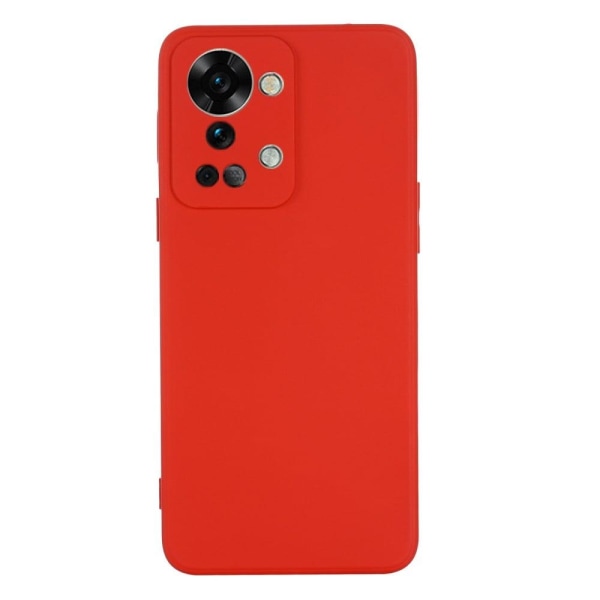 Matt OnePlus Nord 2T skal av flytande silikon - Röd Röd