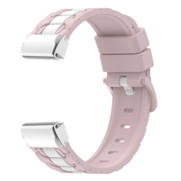 26 mm silikone-urrem til Garmin-ur - Lyserød Rose / Hvid Pink