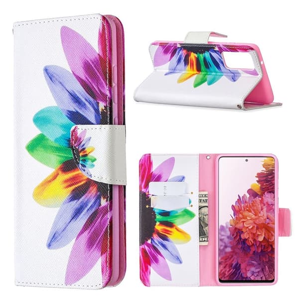 Wonderland Samsung Galaxy S20 FE 5G / S20 Fe Flippetui - Fargerik Kronblad Multicolor