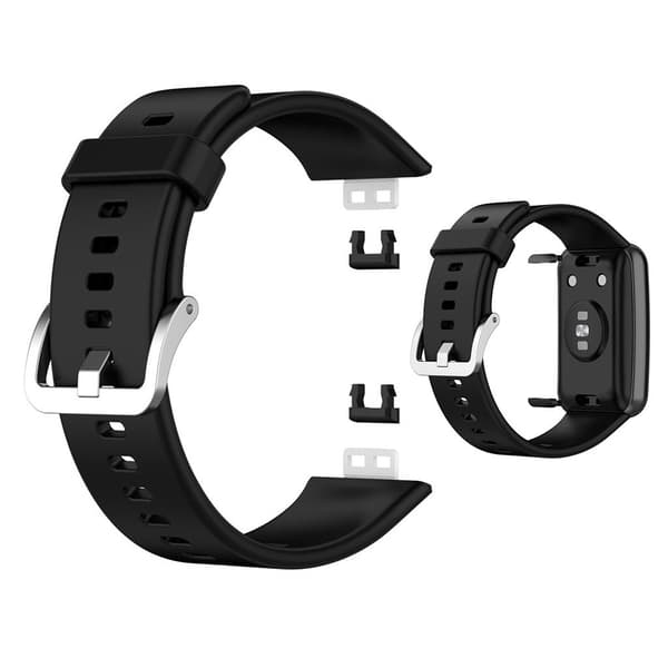 Huawei Watch Fit silikonarmbånd - Svart Black