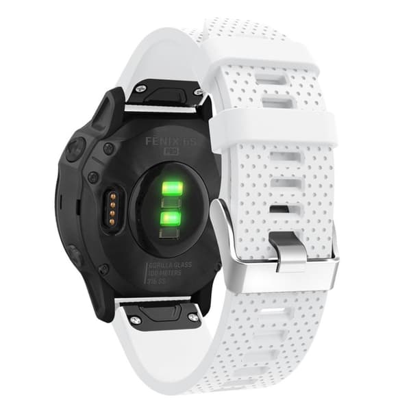Garmin Fenix 6S tyylikäs silikoninen ranneke - Valkoinen White