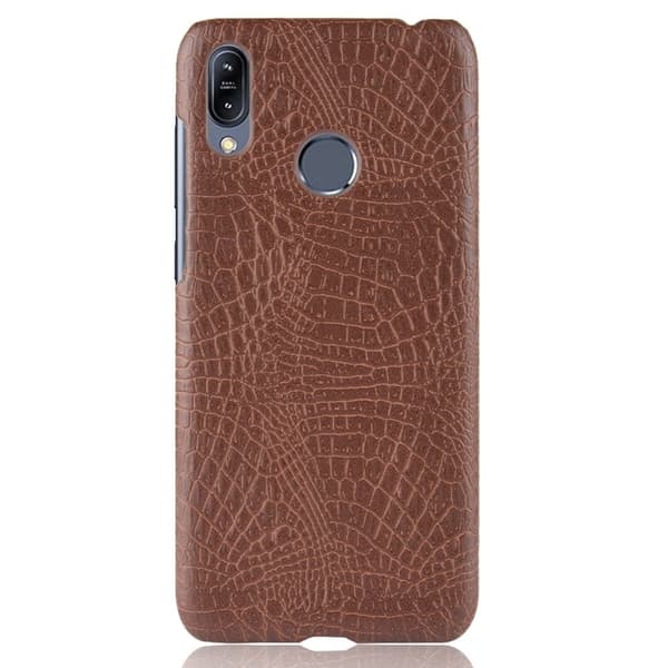 Asus Zenfone Max (M2) Krokodille Tekstur Skinnetui - Brun Brown