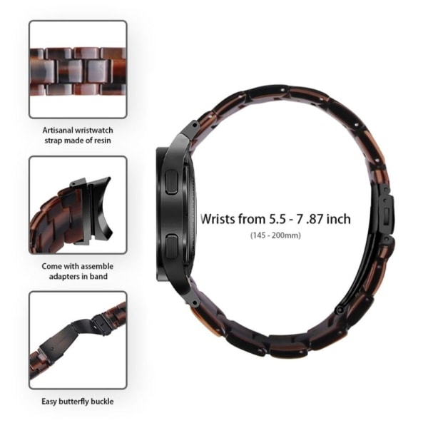 Samsung Galaxy Watch 5 / 5 Pro resin style watch strap - Chocola Brown