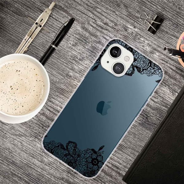 Deco iPhone 14 Plus deksel - Blondeblomst Blue