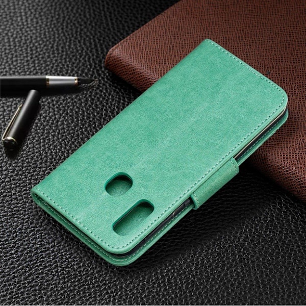 Butterfly läder Samsung Galaxy A20e fodral - Grön Grön