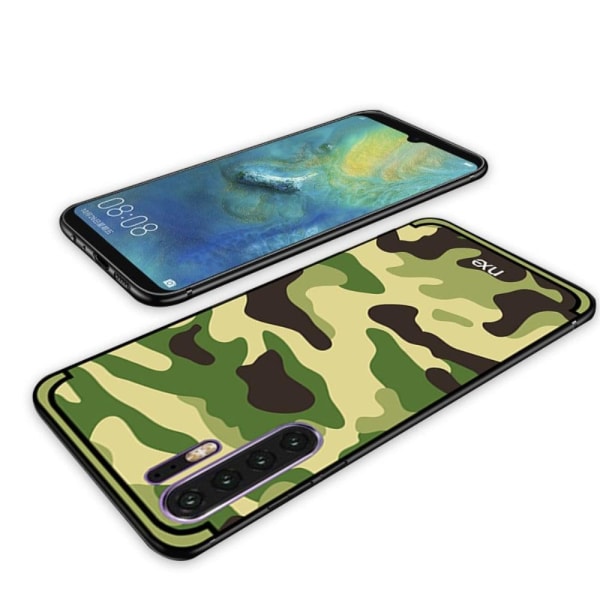 NXE Huawei P30 Pro kamouflage mønster hybrid etui - Lysegrøn Green