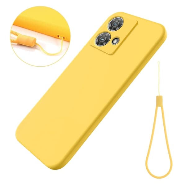 Matte Liquid silikone cover til Motorola Edge 40 Neo - Gul Yellow