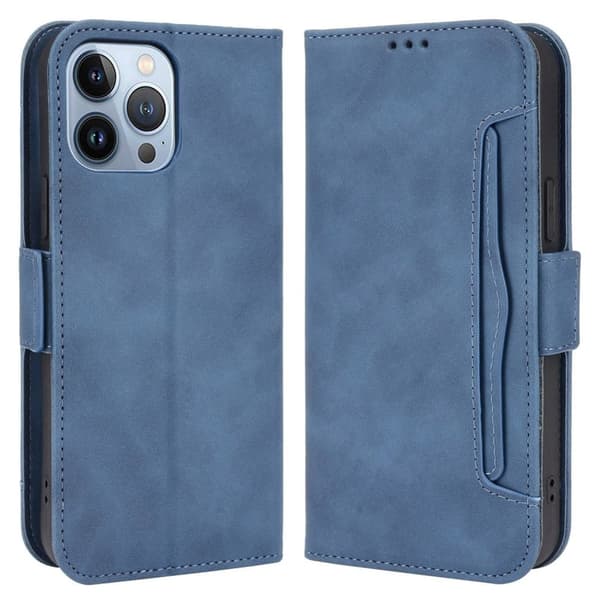 Moderni Nahkalaukku For iPhone 14 Pro Max - Sininen Blue