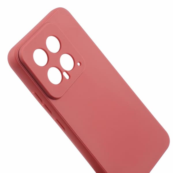 Mikrofiberfodrat Xiaomi 14 skal i mjukt gummi - Röd Röd