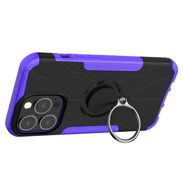Kickstand-skydd med magnetisk platta för iPhone 13 Pro Max - Lila Lila
