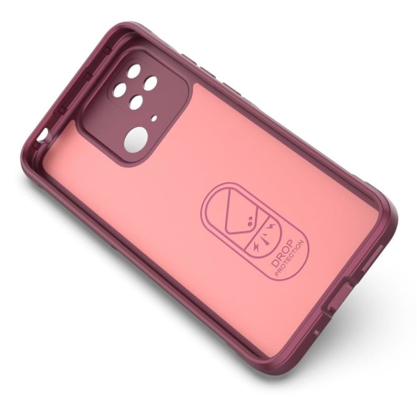 Mjukt greppformat Xiaomi Redmi 10C skal - Röd Röd