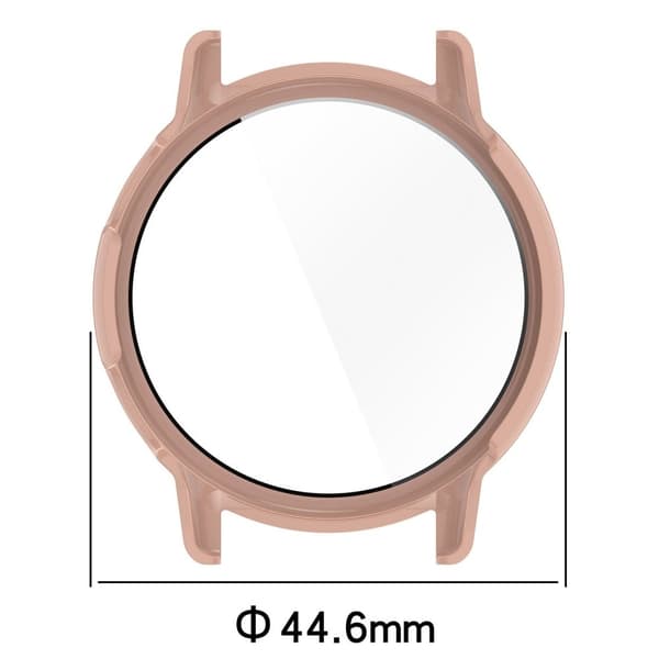 Garmin Vivoactive / Garmin Active 5 Hard Bump Resistant Bumper Case with Tempered Glass Screen Protector Watch Case Cover - Transparent Transparent