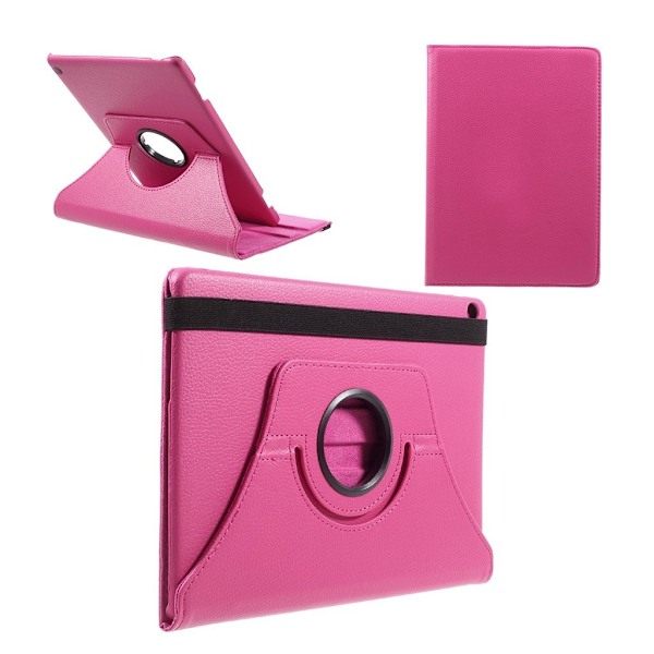 Huawei MediaPad M3 Lite 10.1 Læder etui med roterende stand - Rosa Pink