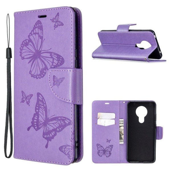 Butterfly Nokia 5.3 Etui - Lilla Purple