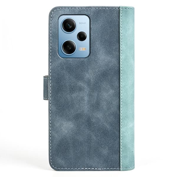 To-farvet Xiaomi Redmi Note 12 Pro læderetui - Blå Blue