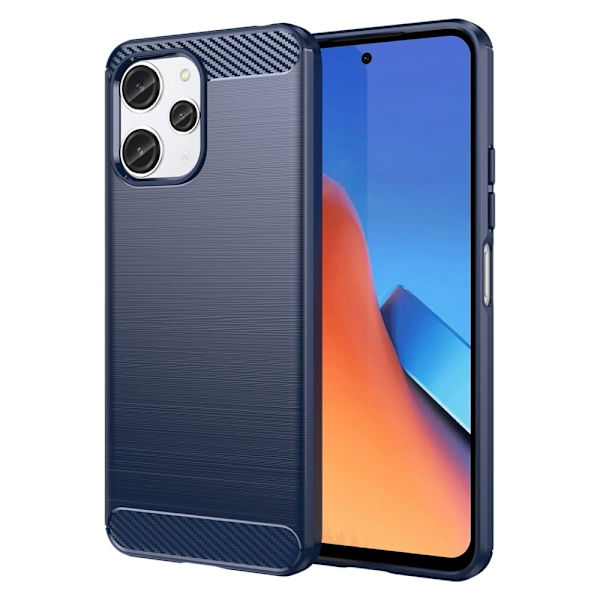 Carbon Flex Etui Xiaomi Redmi 12 5g / Poco M6 Pro 5g - Blå Blue