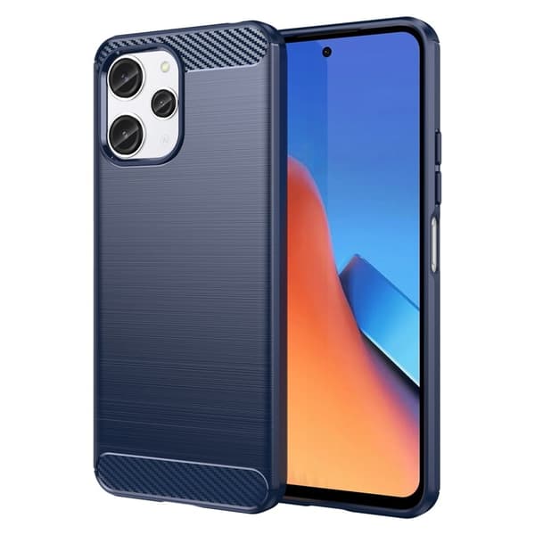 Carbon Flex Xiaomi Redmi 12 / Xiaomi Poco M6 Pro skal - Blå Blå