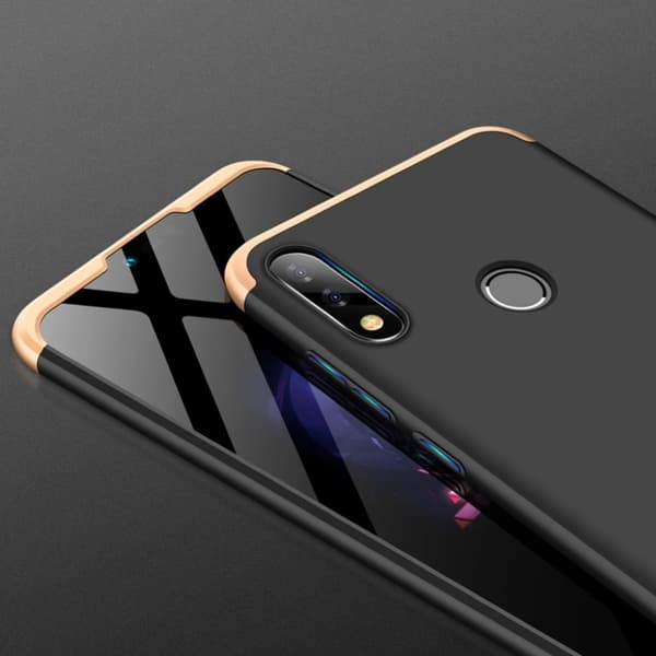 GKK ASUS ZenFone Max Pro (M2) 3-i-1 avtagbart fodral - Guld / Svart Guld