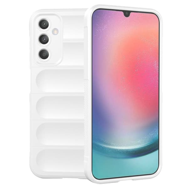 Mjukt greppformat Samsung Galaxy A25 skal - Vit Vit