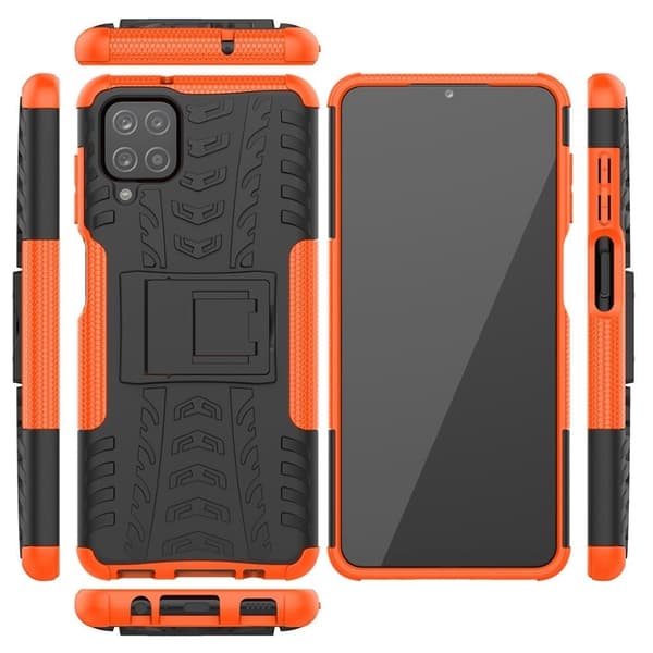 Offroad Samsung Galaxy A12 5G kotelot - Oranssi Orange