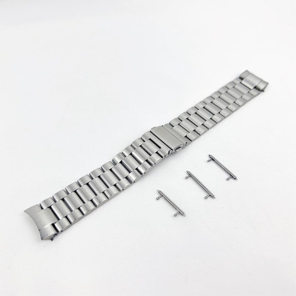 Samsung Galaxy Watch (46mm) / S3 Frontier ruostumattomasta teräksestä valmistettu kellonhihna Silver grey