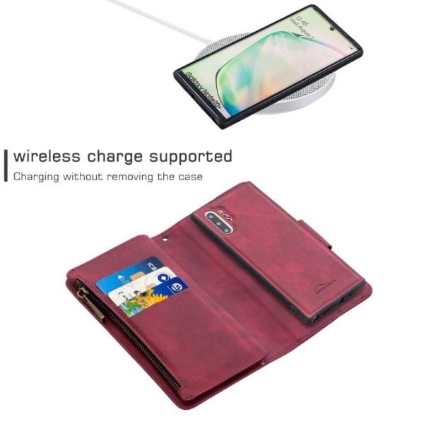 Premium Wallet Samsung Galaxy Note 10 Plus Etui - Rød Red