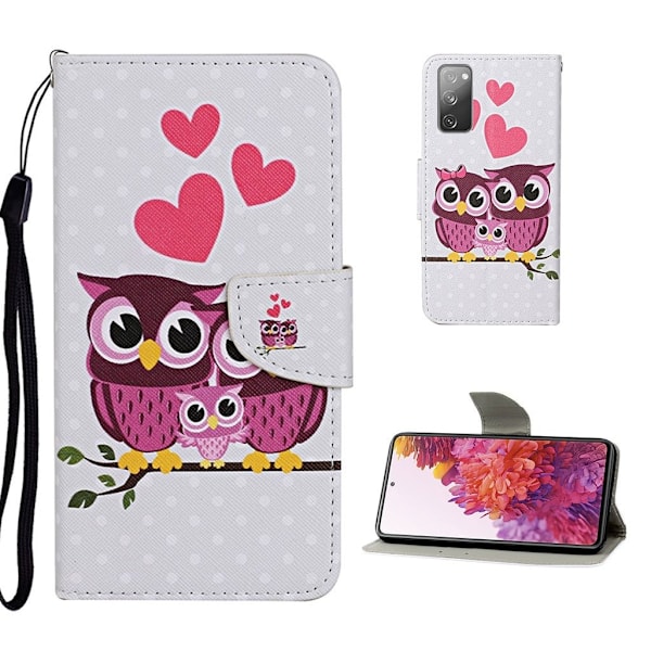 Wonderland Samsung Galaxy S20 FE 5G / Samsung Galaxy S20 FE flip kuoret - Pari Pöllöt Multicolor