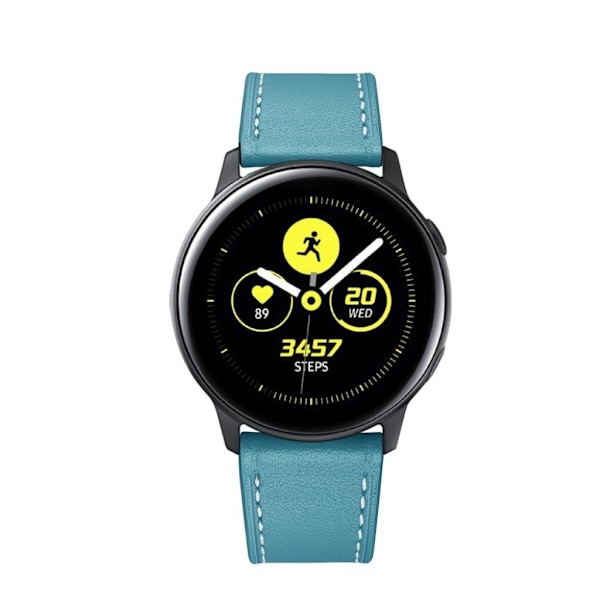 Samsung Galaxy Watch Active / Active 2 - 40mm / Active 2 - 44mm ægte læder Urrem - Blå Blue