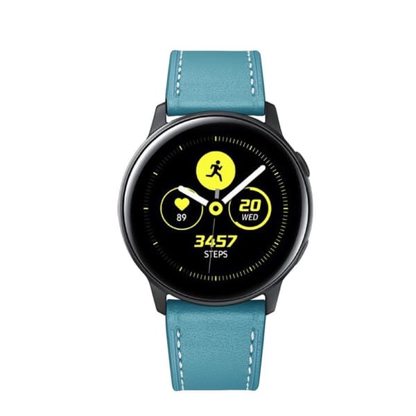 Samsung Galaxy Watch Active / Active 2 - 40mm / Active 2 - 44mm klockarmband i äkta läder - Blå Blå