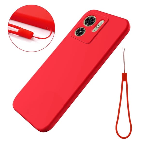 Matt flytende silikondeksel for Motorola Edge (2023) - Rød Red