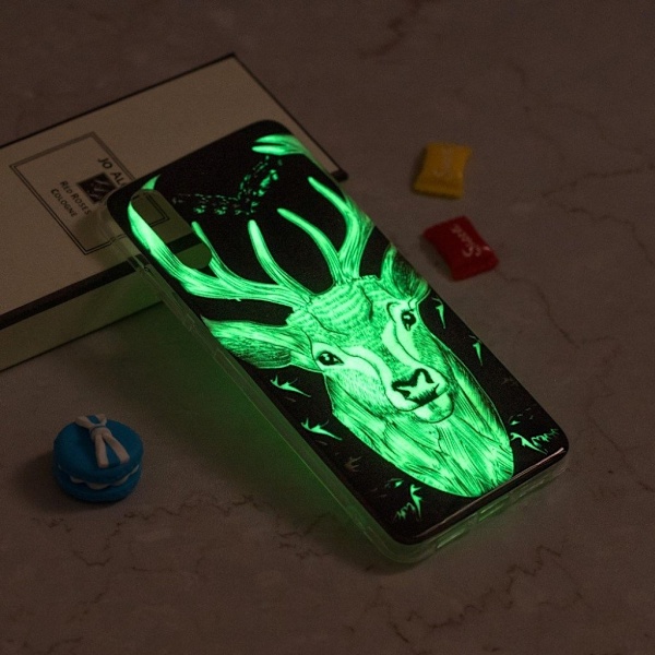 Huawei P20 Pro mobilskal silikon självlysande tryckmönster - Älg multifärg