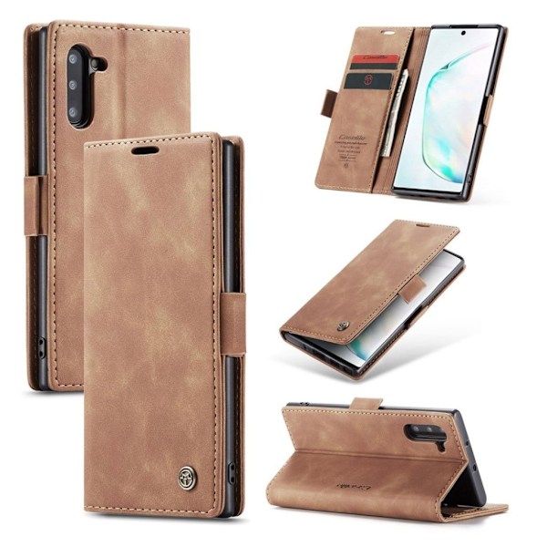 CaseMe Samsung Galaxy Note 10 Vintage Etui - Lysebrun Beige