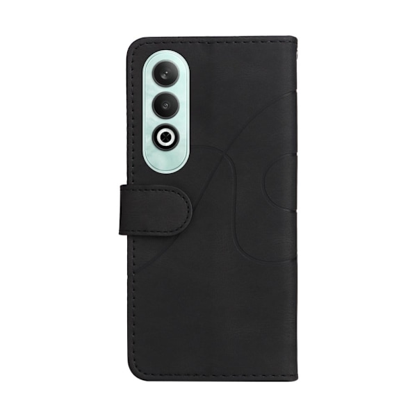 Tekstureret OnePlus Nord CE4 læderetui med rem - Sort Black