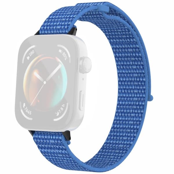 Huawei Watch Fit 3 Urrem Magic Tape Nylon Urrem - Cape Blå Blue
