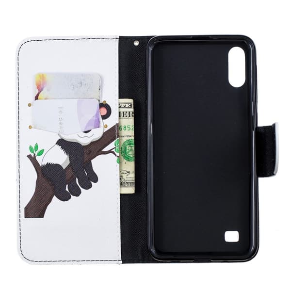 Wonderland Samsung Galaxy A10 flip etui - Panda Klatring treet Multicolor