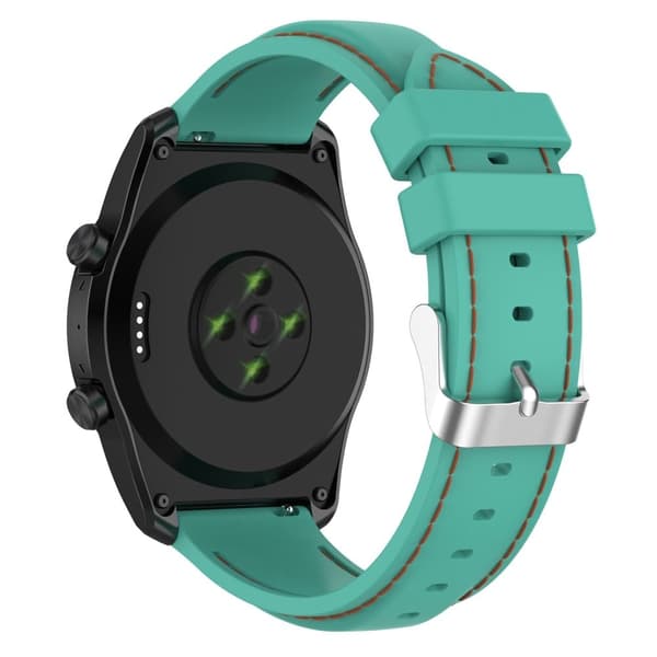 22mm Universal enkel farve strikket silikone urrem - Grøn Green