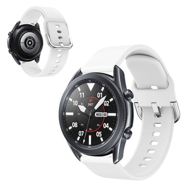 Samsung Galaxy Watch 3 (45mm) simple silikone rem - hvid White