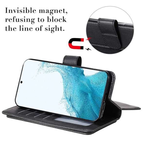 Samsung Galaxy S23 Plus fodral med 10 fickor - Blå Blå
