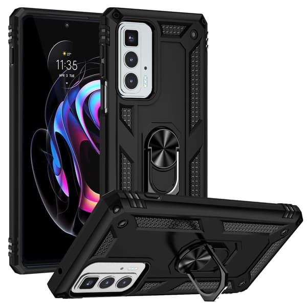 Ring Guard-etui - Motorola Edge 20 Pro - Svart Black