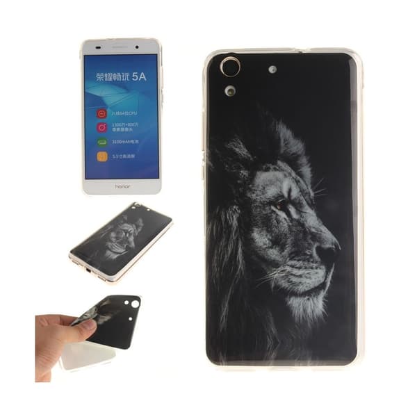 Huawei Y6II beskyttende silikondeksel - Trist løve Multicolor