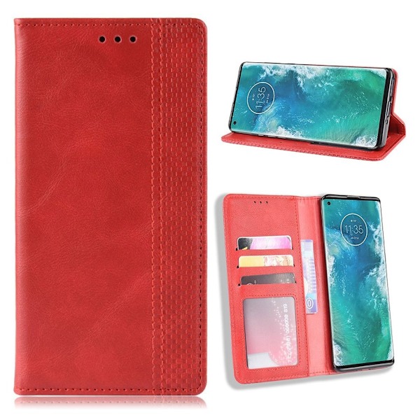 Bofink Vintage Motorola Edge Plus kotelot - Punainen Red