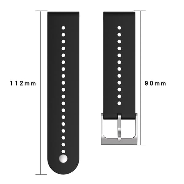 22 mm universal klockarmband i silikon - Mörkgrön Grön