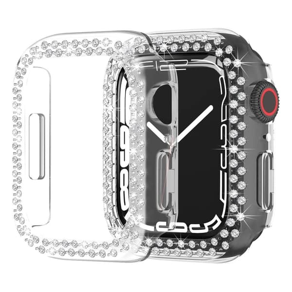 Apple Watch SE 2022 (44mm) strassdekorationsfodral - Transparent Transparent