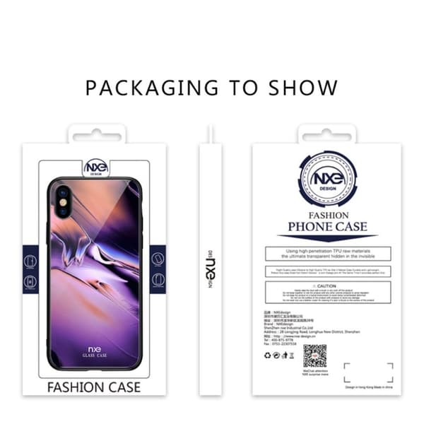 NXE iPhone XS fodral med streamer-ljusmönster - Stil B multifärg