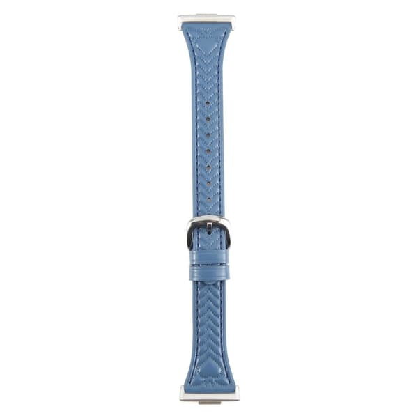 Huawei Watch Fit Heart Pattern Embossed Watch Band Okseskind Leather Strap - Blå Blue