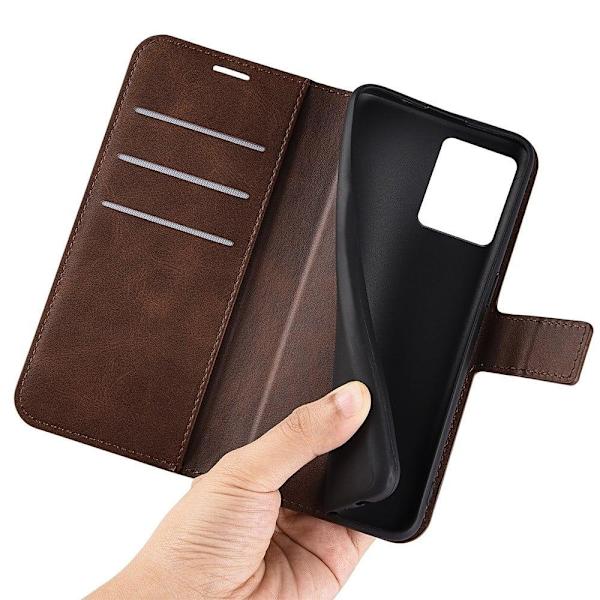 Læderetui med Pung til Motorola Moto G72 - Brun Brown