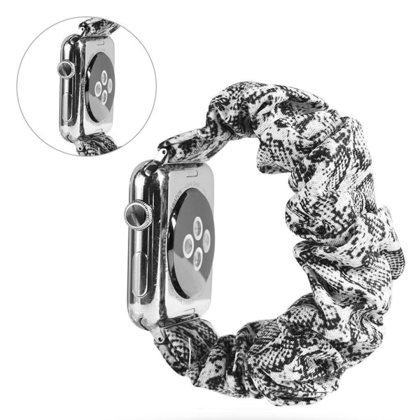 Apple Watch Series 5 44mm stof Mønster urrem - Sort og hvide Sla Multicolor