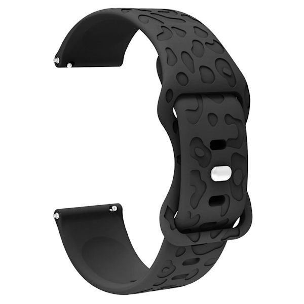 Coros Pace 3 / Apex 46mm / Apex Pro Silikonerem 22mm Leopard Texture Urrem - Sort Black