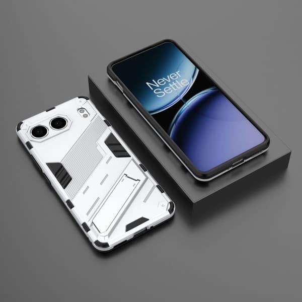 Støtsikkert hybriddeksel med et moderne preg for OnePlus Nord 4 - Hvit White